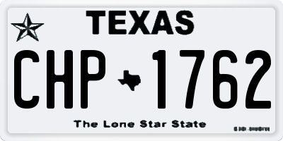 TX license plate CHP1762