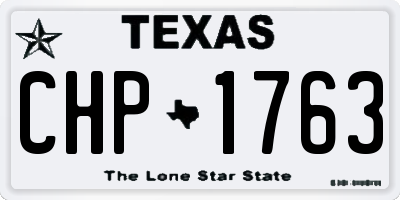 TX license plate CHP1763
