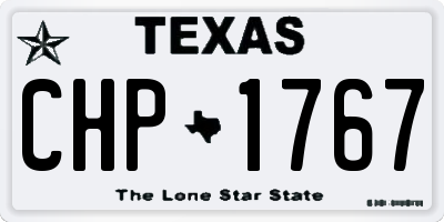 TX license plate CHP1767