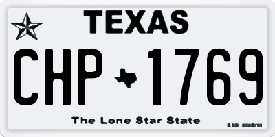 TX license plate CHP1769
