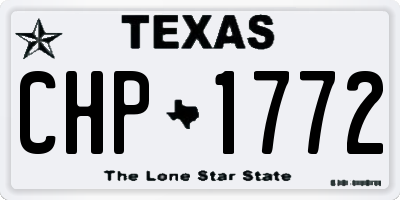 TX license plate CHP1772