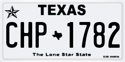 TX license plate CHP1782