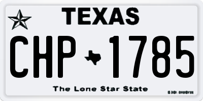 TX license plate CHP1785