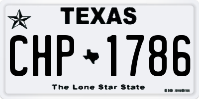 TX license plate CHP1786