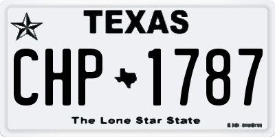 TX license plate CHP1787