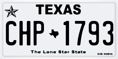 TX license plate CHP1793