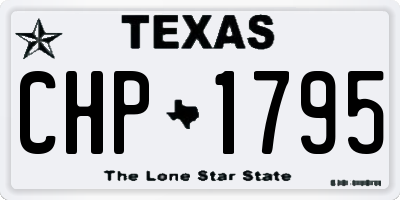 TX license plate CHP1795