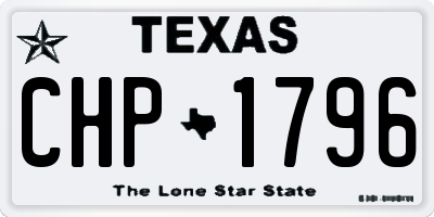 TX license plate CHP1796