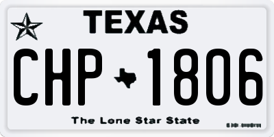 TX license plate CHP1806