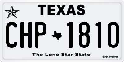 TX license plate CHP1810