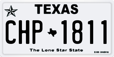 TX license plate CHP1811