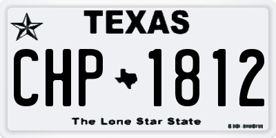 TX license plate CHP1812