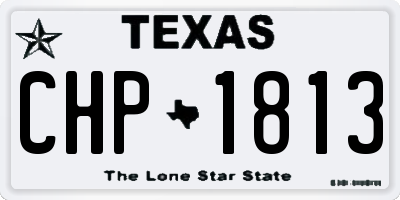 TX license plate CHP1813