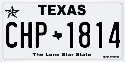 TX license plate CHP1814