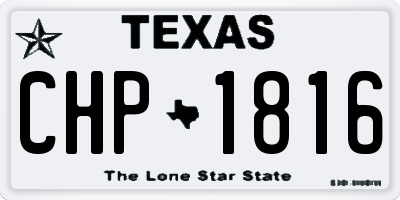 TX license plate CHP1816