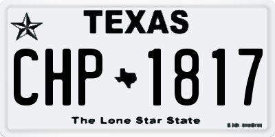 TX license plate CHP1817