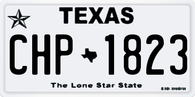 TX license plate CHP1823