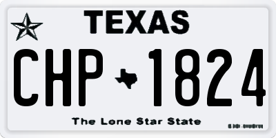 TX license plate CHP1824