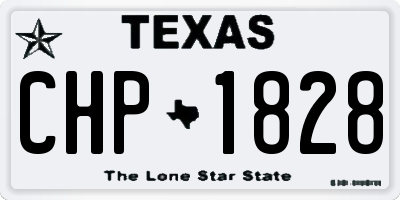 TX license plate CHP1828