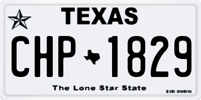 TX license plate CHP1829