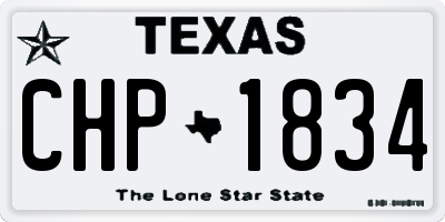 TX license plate CHP1834