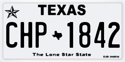 TX license plate CHP1842