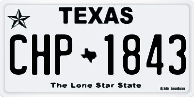 TX license plate CHP1843