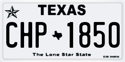 TX license plate CHP1850