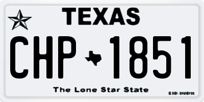 TX license plate CHP1851