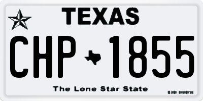 TX license plate CHP1855