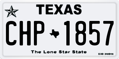 TX license plate CHP1857