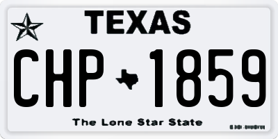TX license plate CHP1859