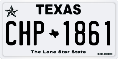 TX license plate CHP1861