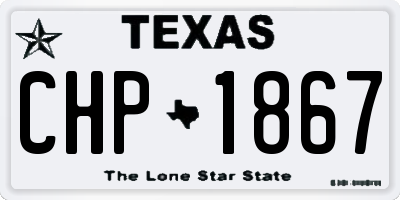 TX license plate CHP1867