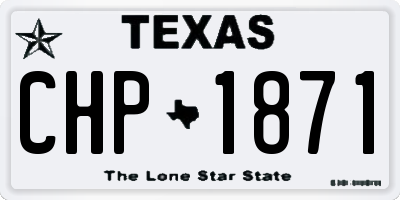 TX license plate CHP1871