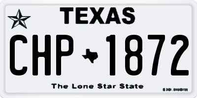 TX license plate CHP1872