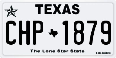 TX license plate CHP1879