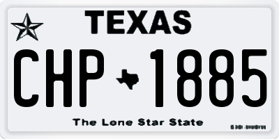 TX license plate CHP1885