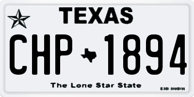 TX license plate CHP1894