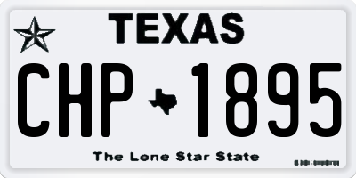 TX license plate CHP1895