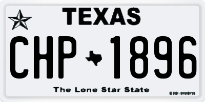 TX license plate CHP1896