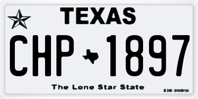 TX license plate CHP1897