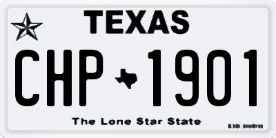 TX license plate CHP1901