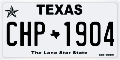 TX license plate CHP1904
