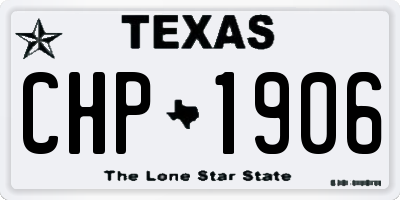 TX license plate CHP1906