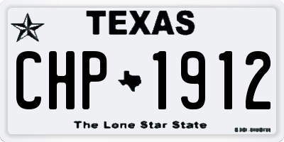 TX license plate CHP1912