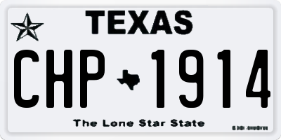 TX license plate CHP1914