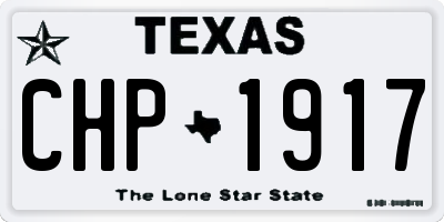 TX license plate CHP1917