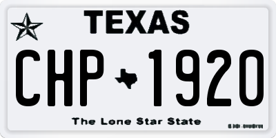 TX license plate CHP1920