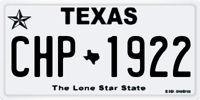 TX license plate CHP1922